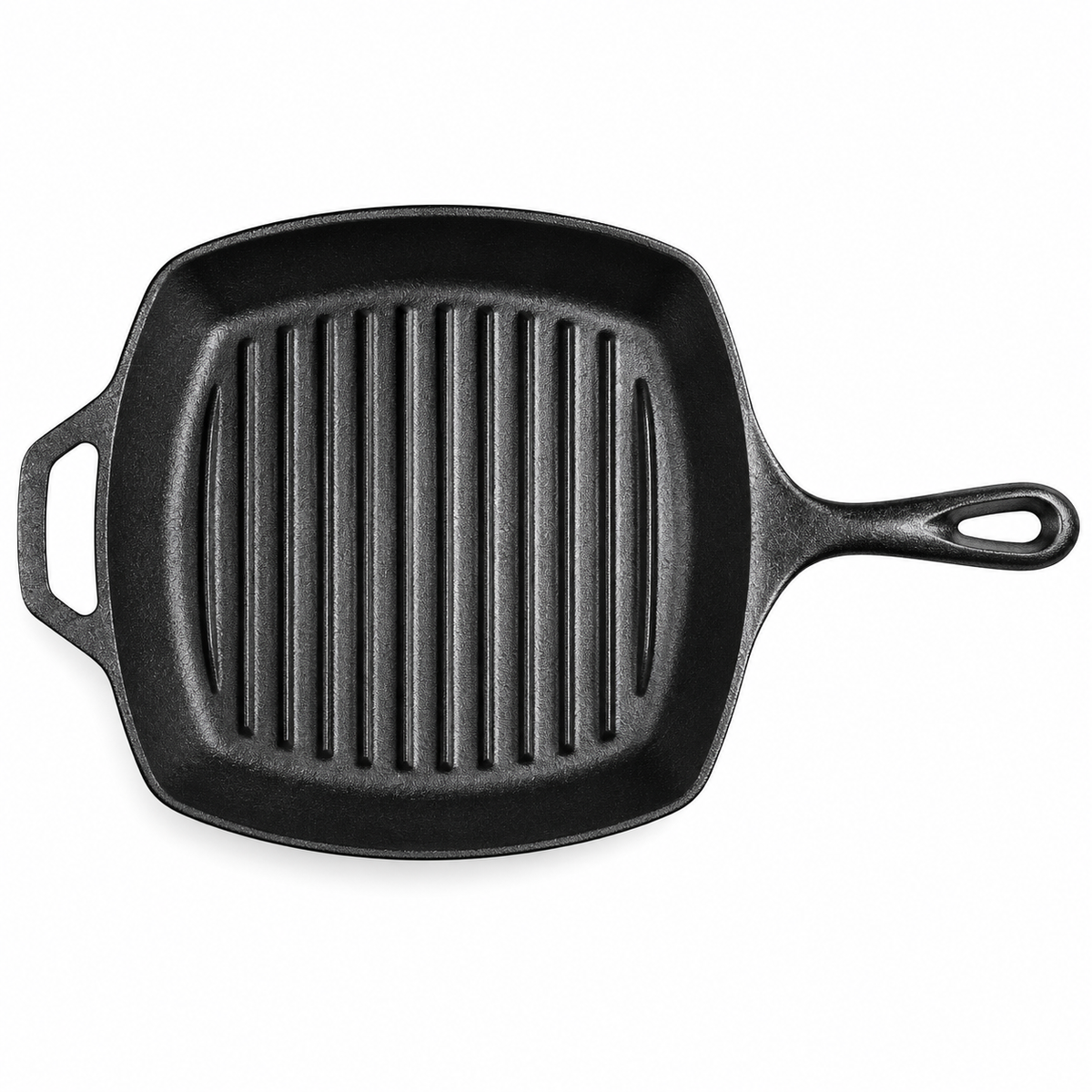 Tors Premium Pre-Seasoned Cast Iron Grill Pan – Square Ribbed Skillet with Dual Handles for Steak, BBQ, and Stove-to-Oven Cooking